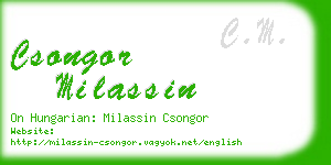 csongor milassin business card